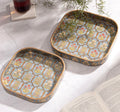 Mystic Curve Square Serving Tray Set
