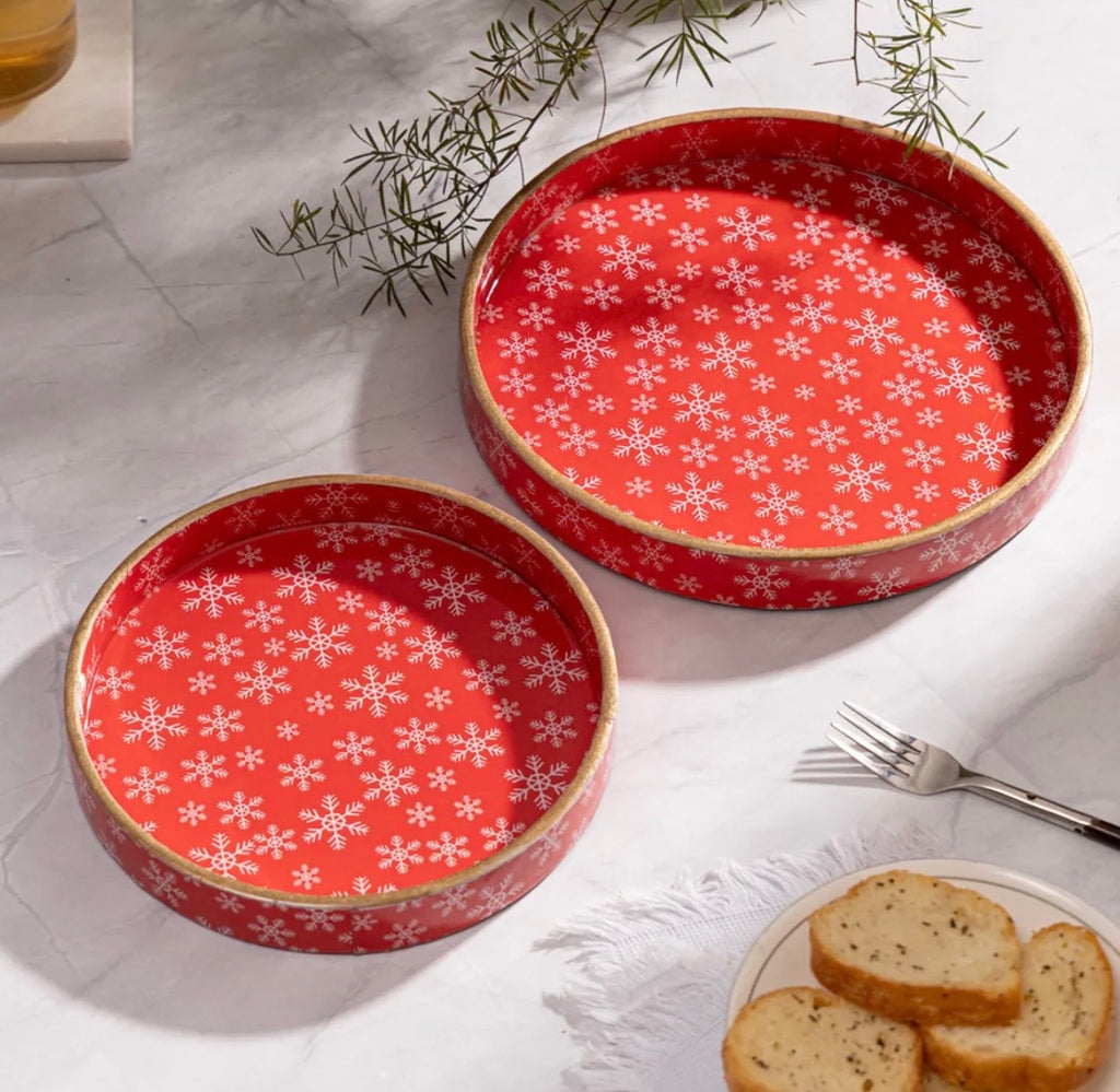 Mystic Round Serving Tray Set