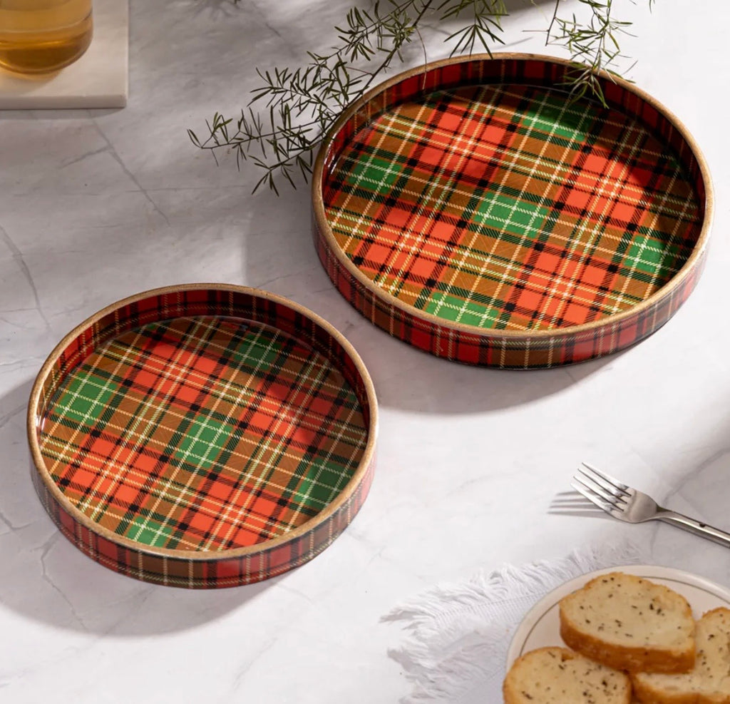Mystic Round Serving Tray Set