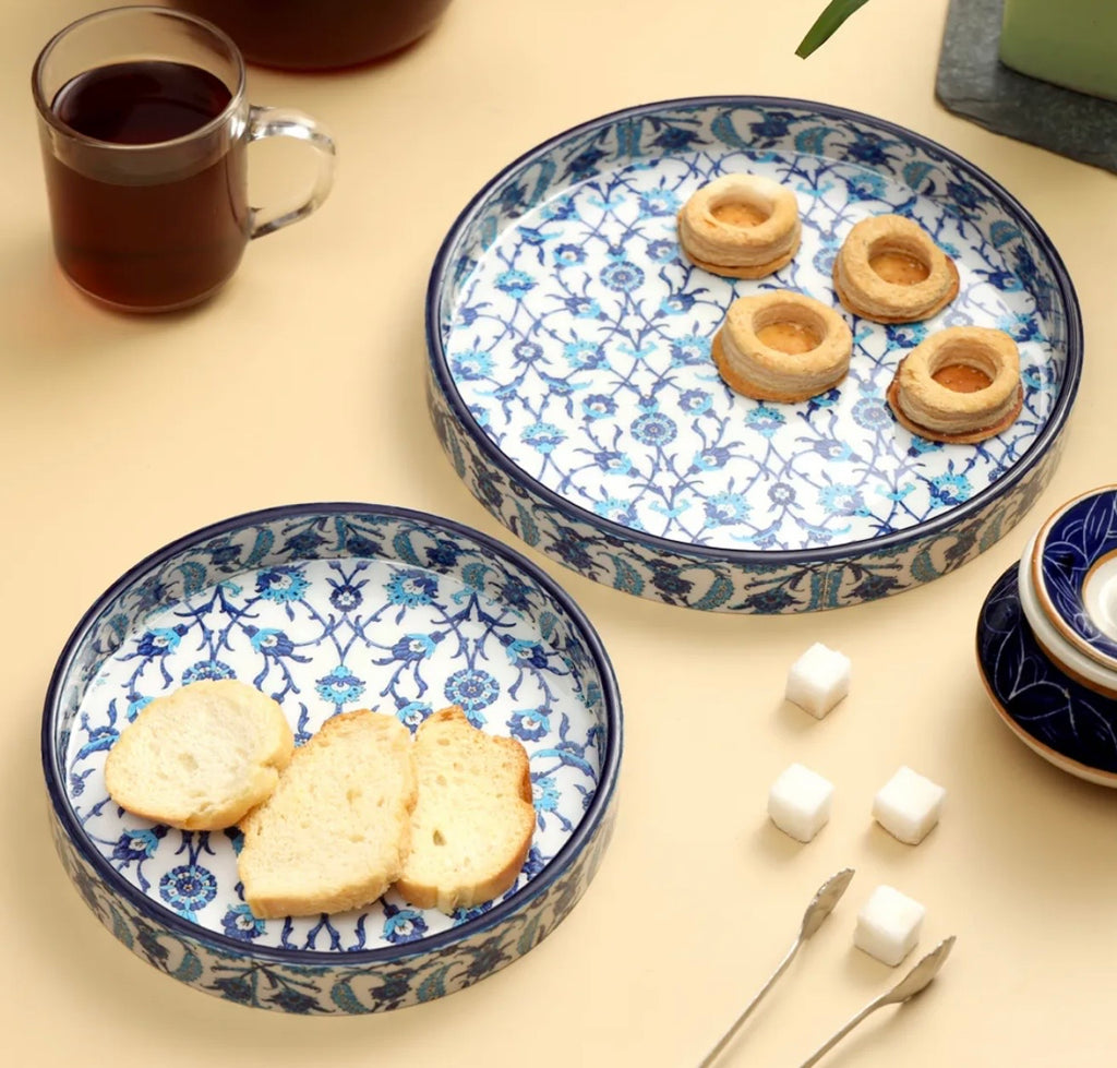 Mystic Round Serving Tray Set
