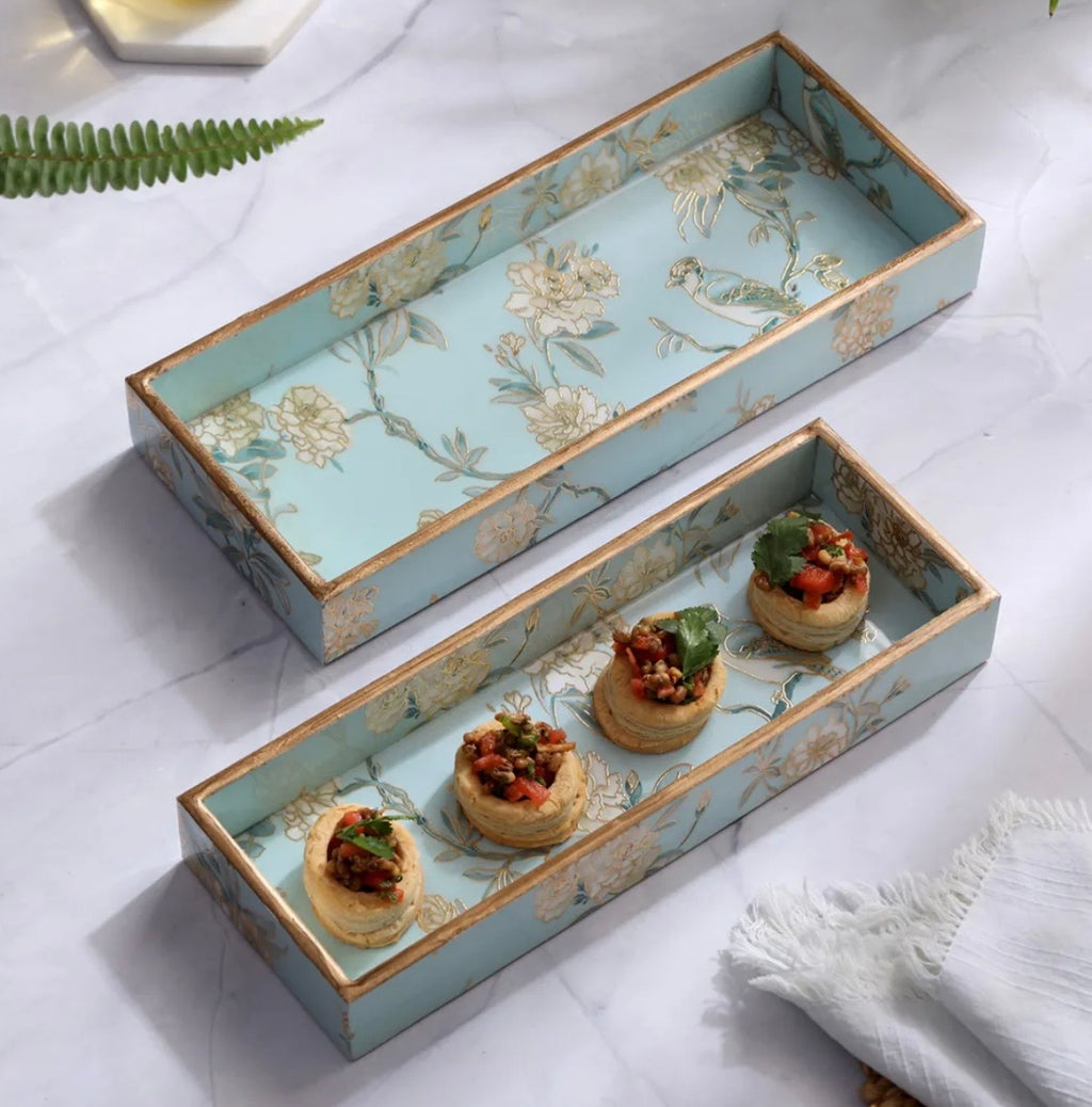 Mystic Rectangle Serving Tray Set