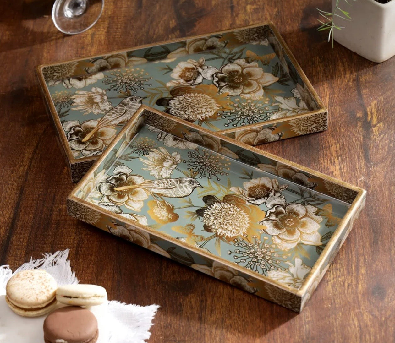 Mystic Rectangle Serving Tray Set