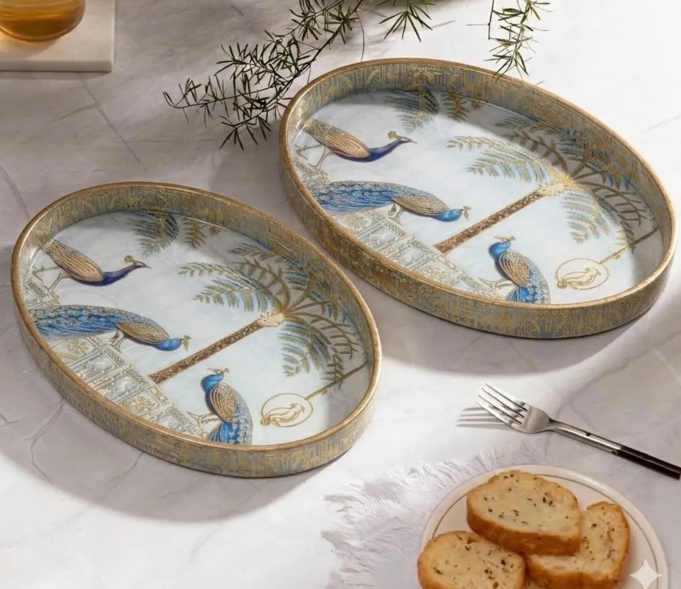 Mystic Oval Serving Tray Set