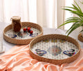 Mystic Woven Cane Tray Set