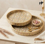 Mystic Round Serving Tray Set