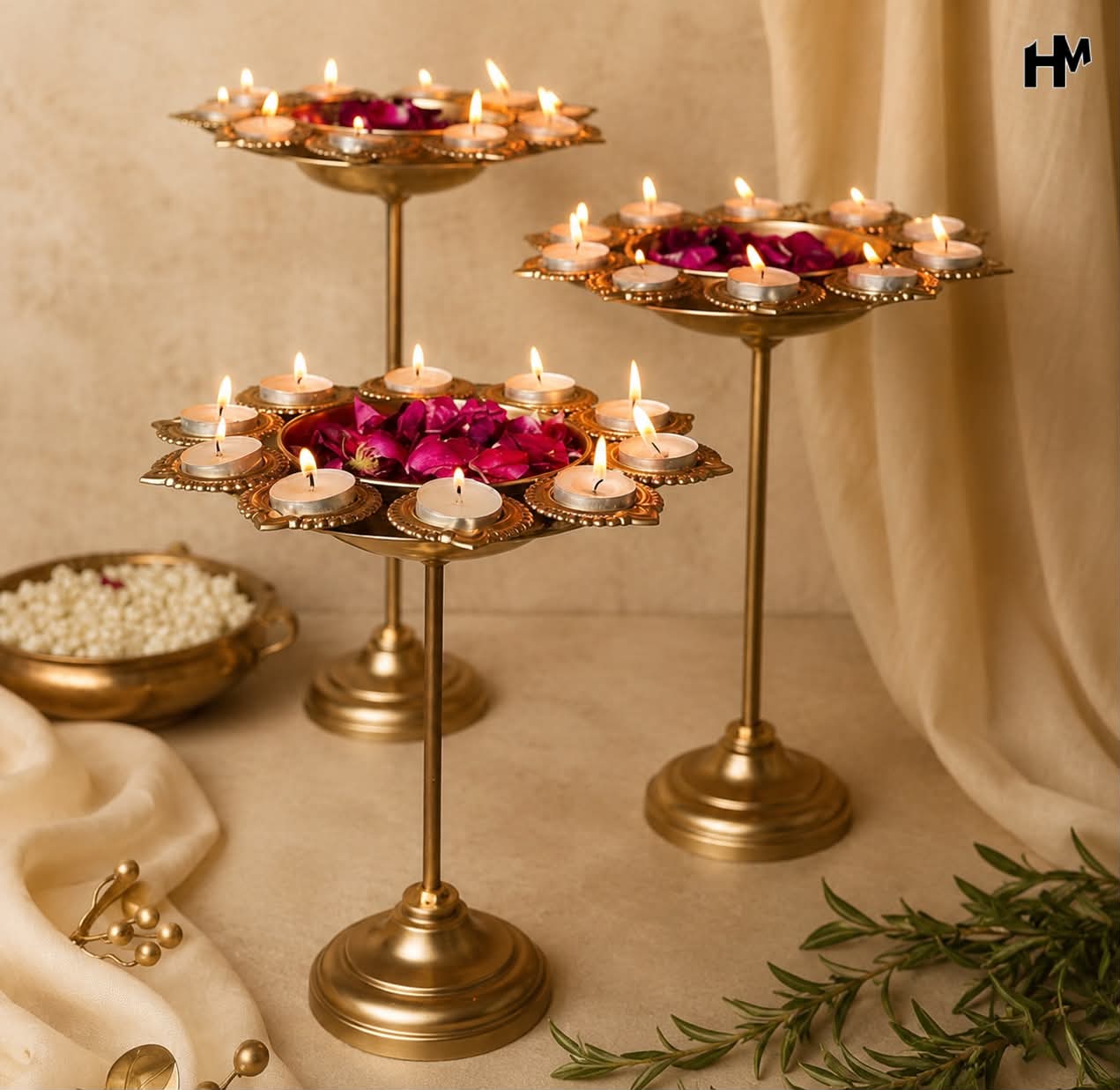 Luxe Glow Tealight Holder Set – Set of 3