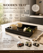 Wooden Serving Tray – 15 x 12 Inch | Premium Mango Wood