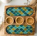 Mangowood Three bowl platters