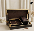 Etched Leatherite Tray Combo