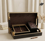Etched Leatherite Tray Combo