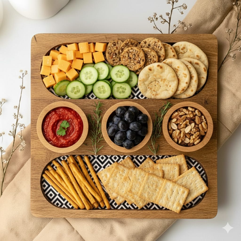 Mangowood Three bowl platters