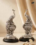 Pure 999 Silver Peacock Pair