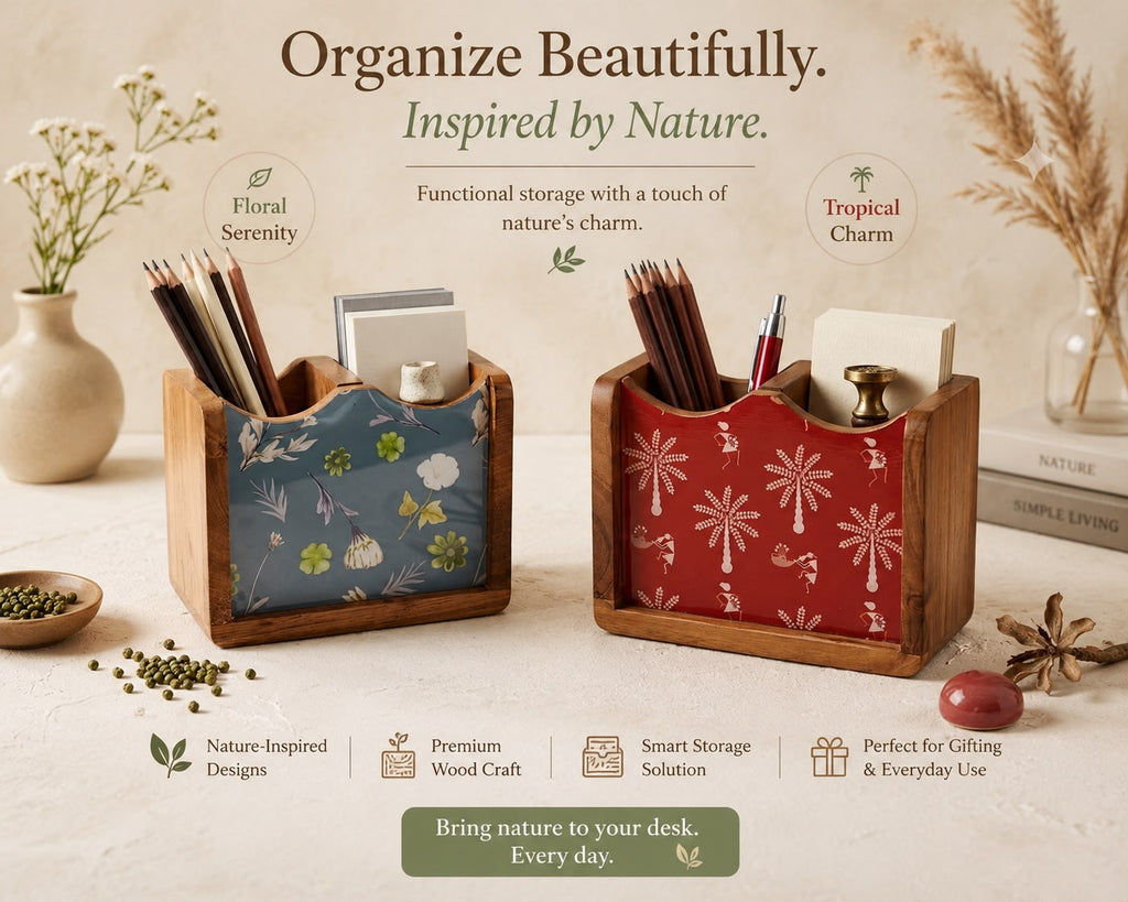 Mangowood Cutlery Holder