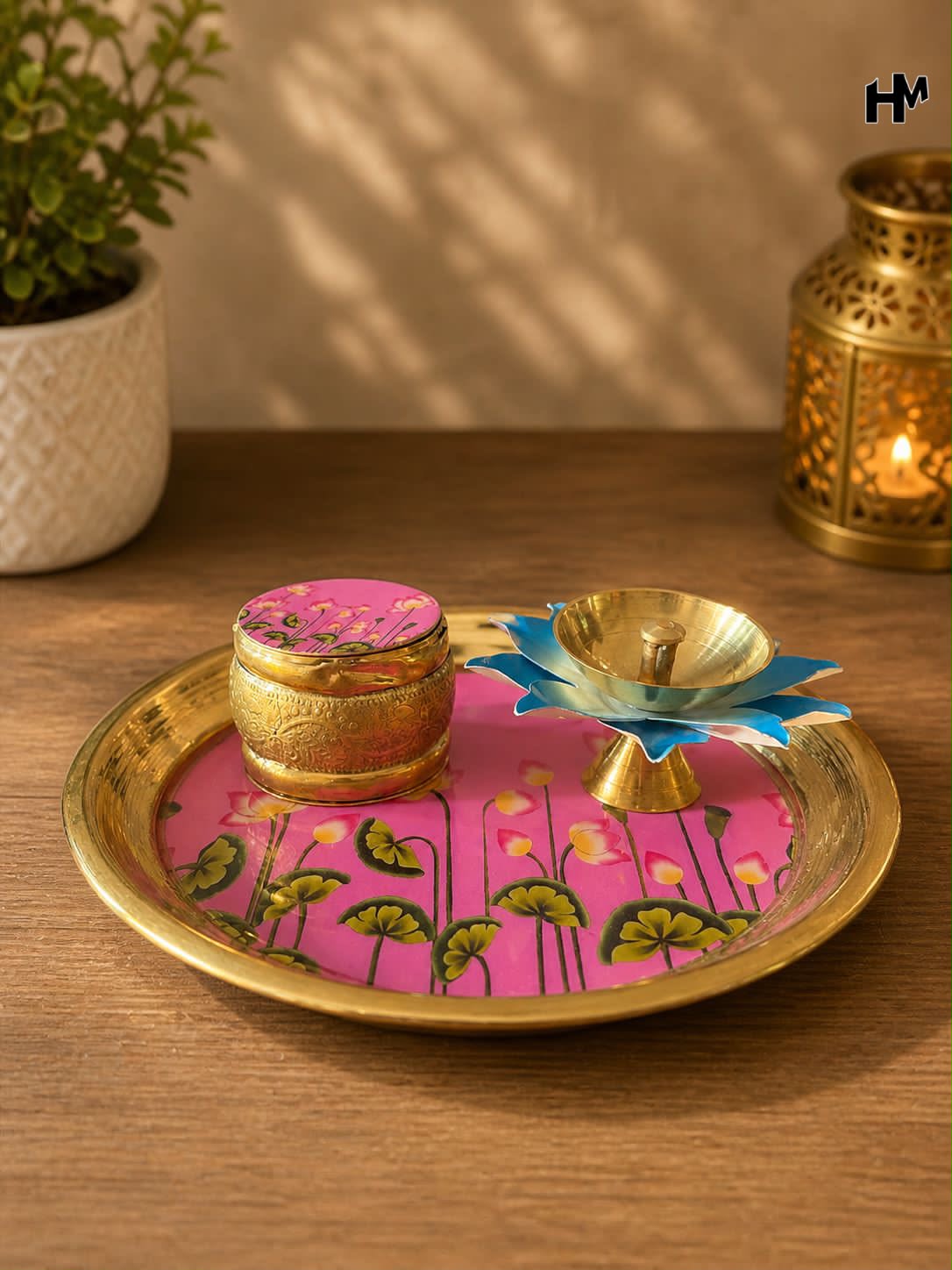 Mystic Lotus Pooja Platter Set