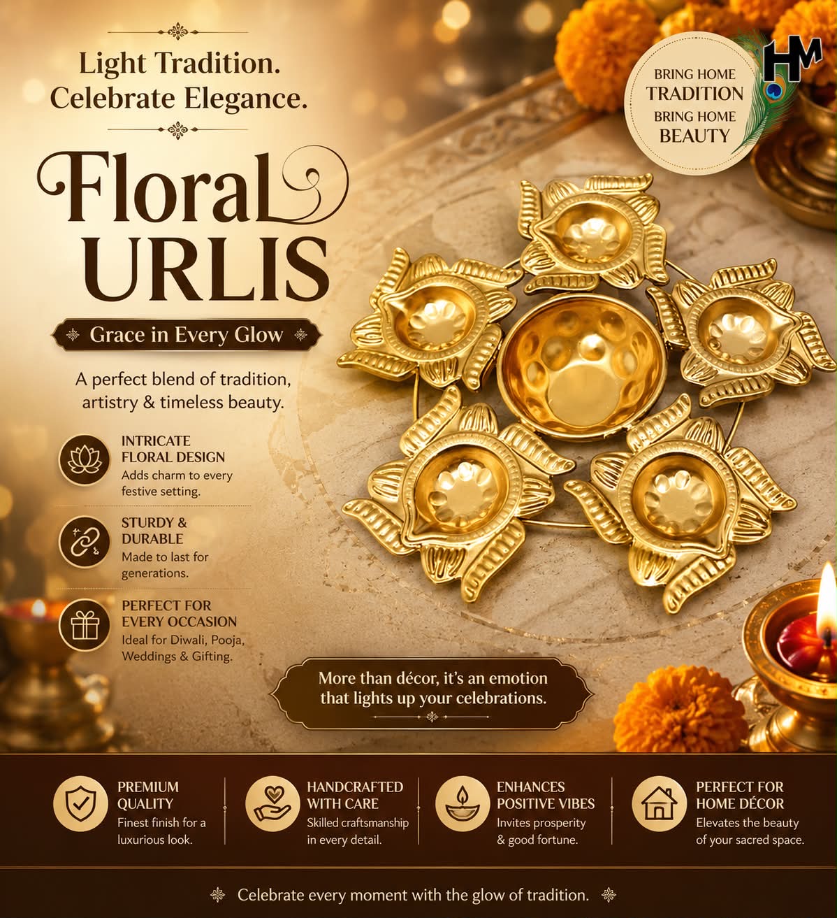 Floral Urlis Pack of 10