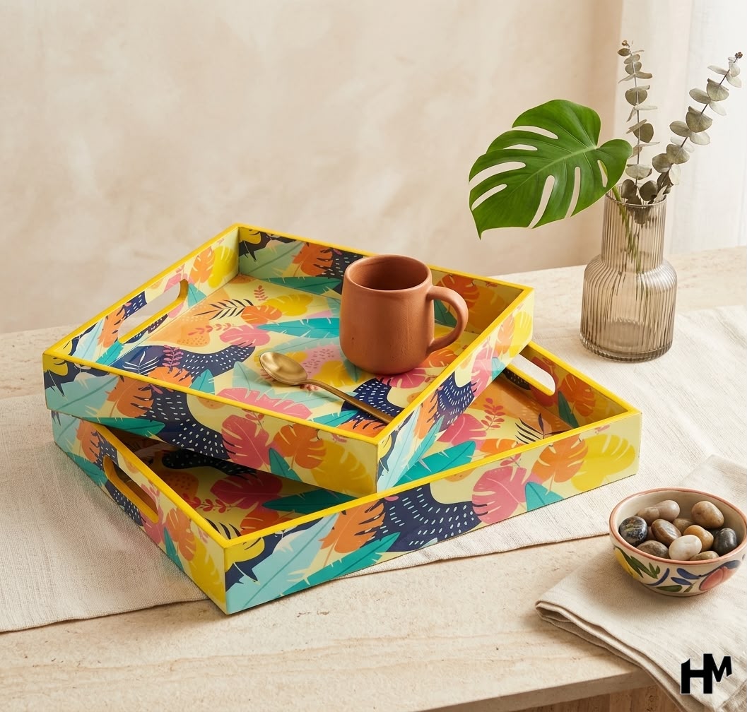 Wooden Square Tray sets