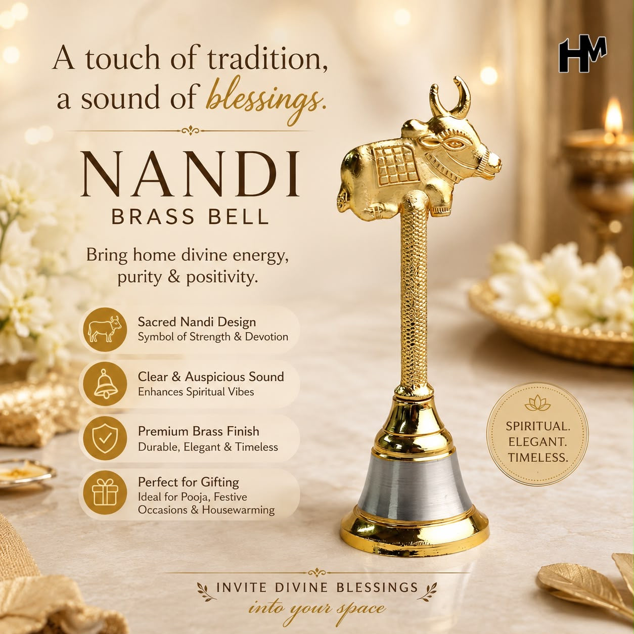 Brass Nandi Bell