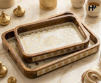 Heritage Mangowood Tray Set (Set of 2)