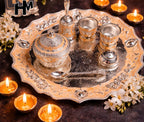 Imported Silver Pooja Thali Set