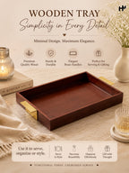 Wooden Serving Tray – 15 x 12 Inch | Premium Mango Wood