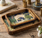 Heritage Mangowood Tray Set (Set of 2)