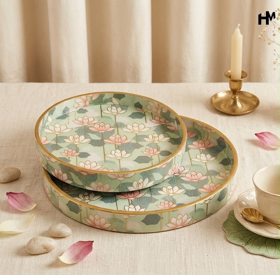 Wooden Round Tray sets