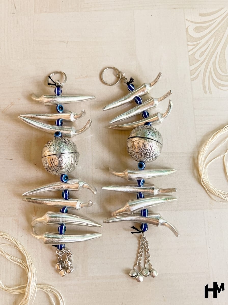 Evil eye German Silver Hanging