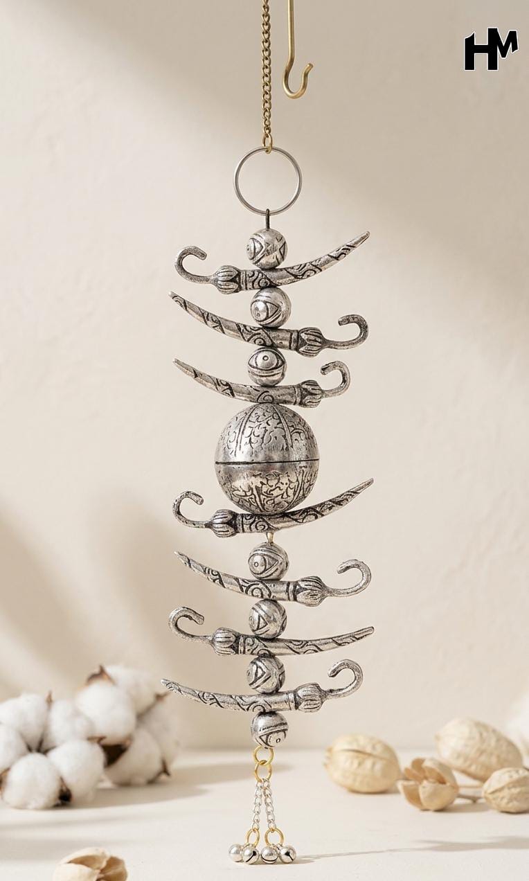 German silver Nimbu Mirchi Hanging